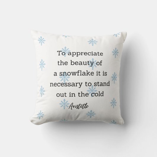 Aristotle Winter Quote Decor For Home クッション (正面)