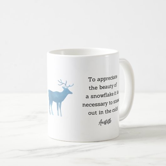 Aristotle Winter Quote Decor For Home コーヒーマグカップ (正面右)