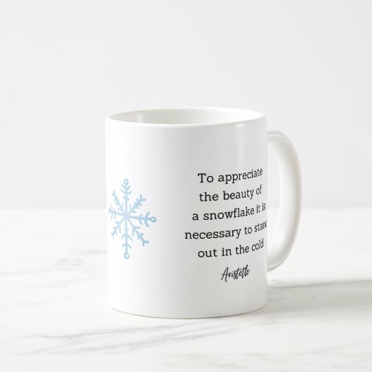 Aristotle Winter Quote Decor For Home コーヒーマグカップ (正面右)