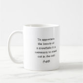 Aristotle Winter Quote Decor For Home コーヒーマグカップ (左)