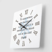 Aristotle Winter Quote Decor For Home スクエア壁時計 (傾斜)