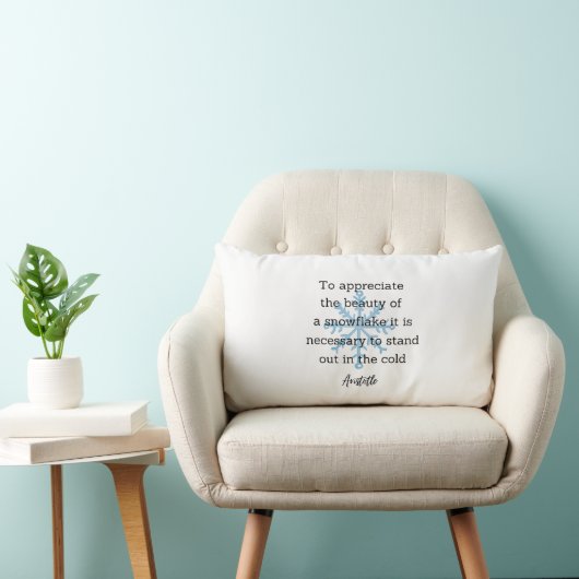 Aristotle Winter Quote Decor For Home ランバークッション (椅子)