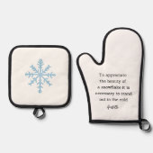 Aristotle Winter Quote Decor For Home 鍋つかみ&鍋敷きセット (正面)