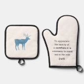 Aristotle Winter Quote Decor For Home 鍋つかみ&鍋敷きセット (正面)