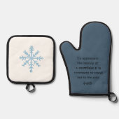 Aristotle Winter Quote Decor For Home 鍋つかみ&鍋敷きセット (正面)
