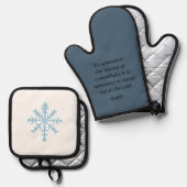 Aristotle Winter Quote Decor For Home 鍋つかみ&鍋敷きセット (正面/裏面)