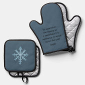 Aristotle Winter Quote Decor For Home 鍋つかみ&鍋敷きセット (正面/裏面)