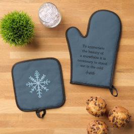 Aristotle Winter Quote Decor For Home 鍋つかみ&鍋敷きセット