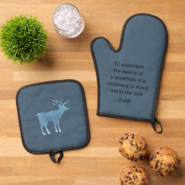 Aristotle Winter Quote Decor For Home 鍋つかみ&鍋敷きセット