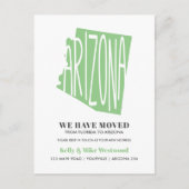 ARIZONA新しいアドレスを移動しました新しいホームポストカード ポストカード (正面)