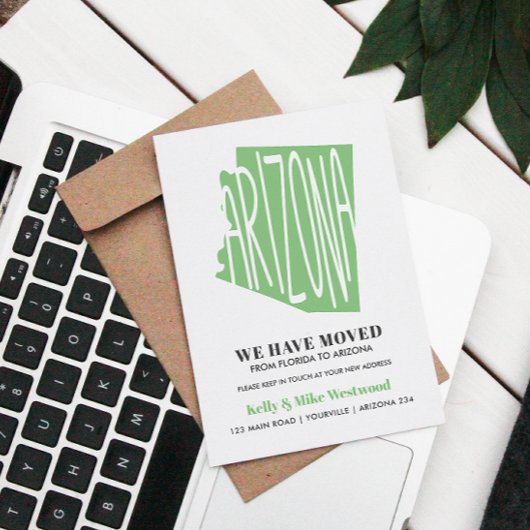 ARIZONA新しいアドレスを移動しました新しいホームポストカード ポストカード