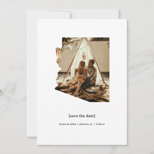 Arizona日付の写真カードを保存 セーブザデート (正面)