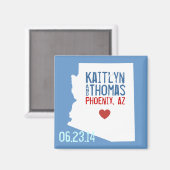 Arizona日付を保存 – カスタマイズ可能な都市 マグネット (正面/裏面)