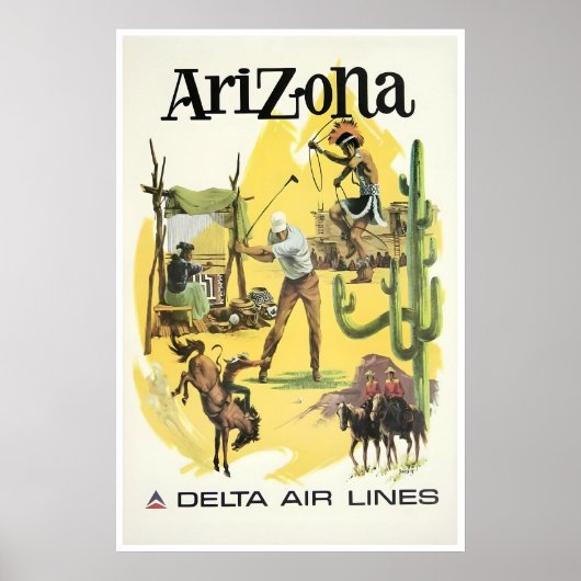 Arizona Art Print Delta Travel Poster ポスター (正面)