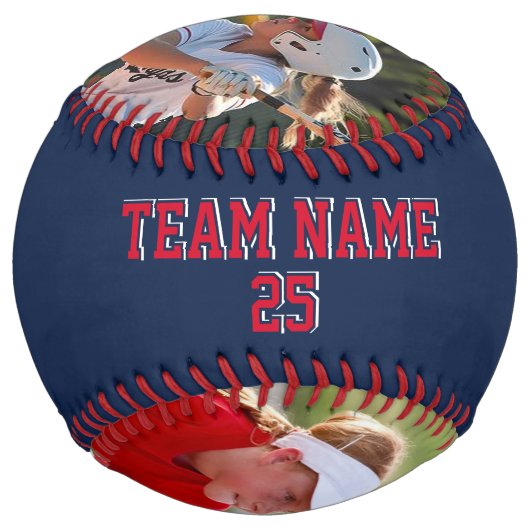 Arizona Bleu Rouge Personnalisé 2 photos ソフトボール (裏面)