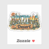 Arizona Cactus Desert Sticker | Southwest Decal シール (シート)
