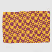 Arizona Checkerboard Maroon and Gold ゴルフタオル (横)