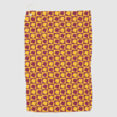 Arizona Checkerboard Maroon and Gold ゴルフタオル (正面)