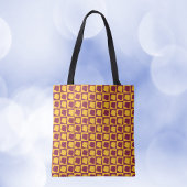 Arizona Checkered Maroon and Gold Pattern トートバッグ