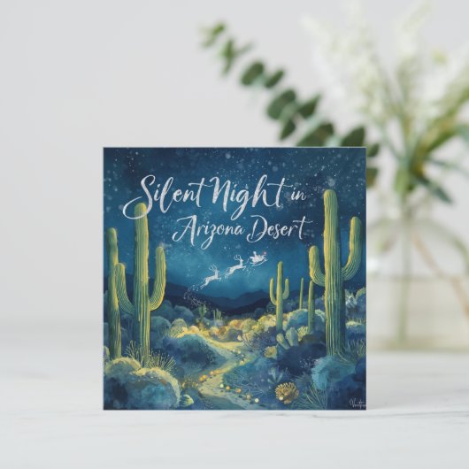 Arizona Christmas in Desert Greeting card (スタンド正面)