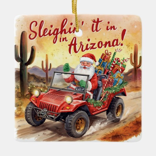 Arizona Christmas themed  セラミックオーナメント (正面)