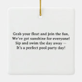 Arizona Christmas themed Pool Party セラミックオーナメント (裏面)