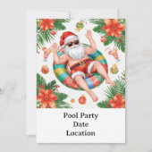 Arizona Christmas themed Pool Party 招待状 (正面)