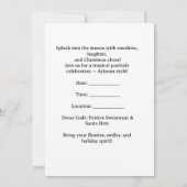 Arizona Christmas themed Pool Party 招待状 (裏面)