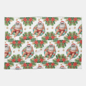 Arizona Christmas themed with Santa Pool party  キッチンタオル (横)