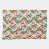 Arizona Christmas themed with Santa Pool party  キッチンタオル (横)