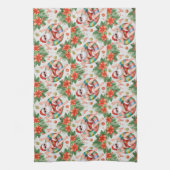 Arizona Christmas themed with Santa Pool party  キッチンタオル (縦)