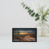 Arizona Desert Cactus Sunset Business Card 名刺 (スタンド正面)