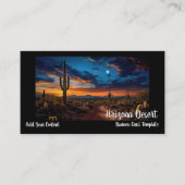 Arizona Desert Cactus Sunset Business Card 名刺 (正面)