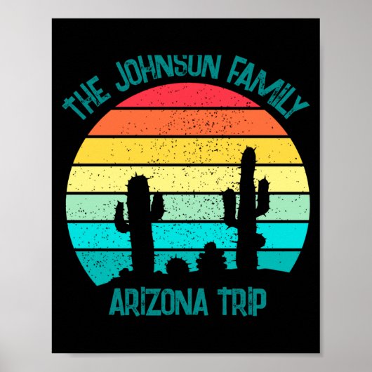 Arizona Desert Cactus Sunset Trip Kids  ポスター (正面)
