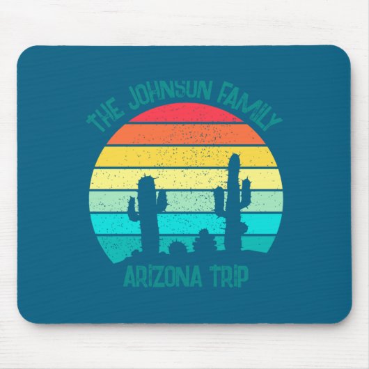 Arizona Desert Cactus Sunset Trip Kids マウスパッド (正面)