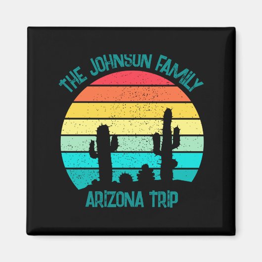 Arizona Desert Cactus Sunset Trip Kids  マグネット (正面)