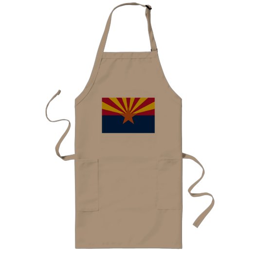 Arizona Flag, American The Copper State ロングエプロン (正面)