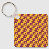Arizona Geometric Maroon and Gold Pattern キーホルダー (正面)