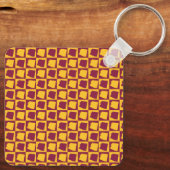 Arizona Geometric Maroon and Gold Pattern キーホルダー (裏面)