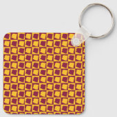 Arizona Geometric Maroon and Gold Pattern キーホルダー (裏面)