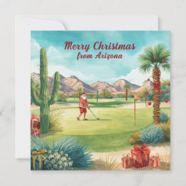 Arizona Golf Christmas in Arizona   Santa Claus シーズンカード