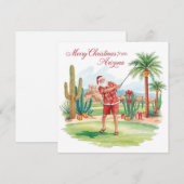Arizona Golf Christmas in Arizona   Santa Claus シーズンカード (正面/裏面)