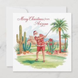 Arizona Golf Christmas in Arizona   Santa Claus シーズンカード