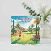 Arizona Golf Christmas in Arizona Santa Claus シーズンカード (スタンド正面)