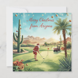 Arizona Golf Christmas in Arizona   Santa Claus シーズンカード