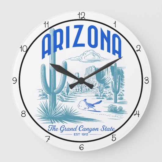 Arizona Grand Canyon State ラージ壁時計 (正面)