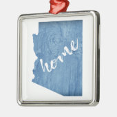 Arizona Home Wood Grain メタルオーナメント (左)