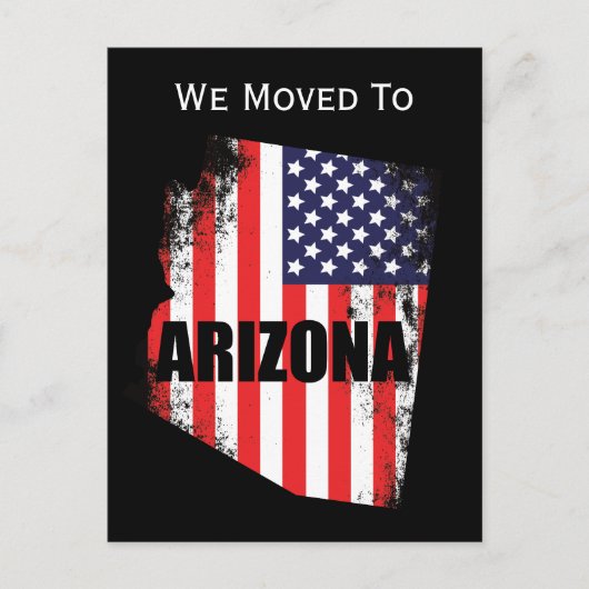 Arizona Map American Flag Freedom Moving 案内ポストカード (正面)