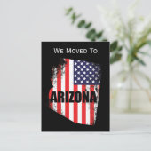 Arizona Map American Flag Freedom Moving 案内ポストカード (スタンド正面)
