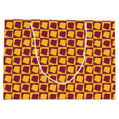 Arizona Maroon and Gold Checker Pattern ラージペーパーバッグ (裏面)